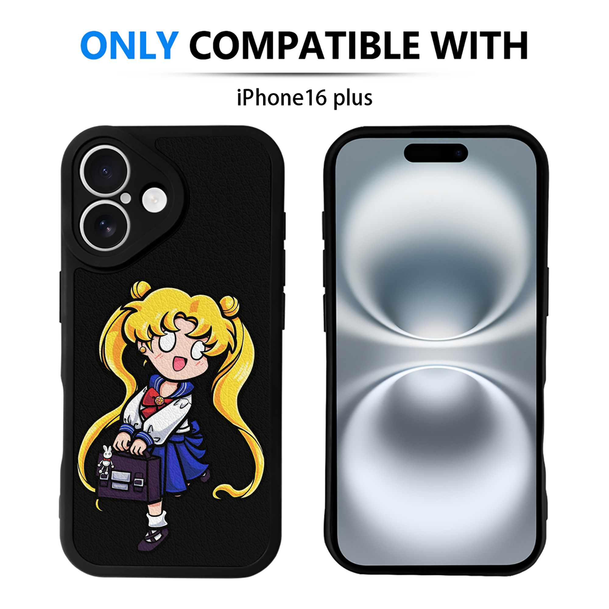 （画像用） 美少女戦士セーラームーン 愛野 美奈子 あいの みなこ Sailor Moon Aino Minako 【iPhone 16シリーズ対応】シリコンスマホケース（レザー調） 材質：シリコン